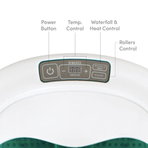 HoMedics, Deep Soak Duo Foot Spa with HeatBoost Power | Deep Rolling Wet/Dry Foot Massager | Dual Motorized Rollers, Waterfall Jets, Built-In Carry Handle, Acu-Node Surface & Optional Heat