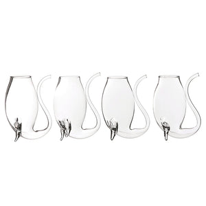 Oenophilia Porto Sippers, Hand-Blown, 2.75 ounce, 3.5"H x 1.75"W x 3"D, Very Small, Hand Wash Only - Set of 4