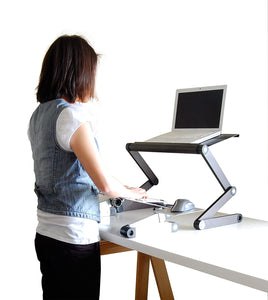 Workez Standing Desk Conversion Kit - Adjustable Sit to Stand Desk for Laptops & Desktops