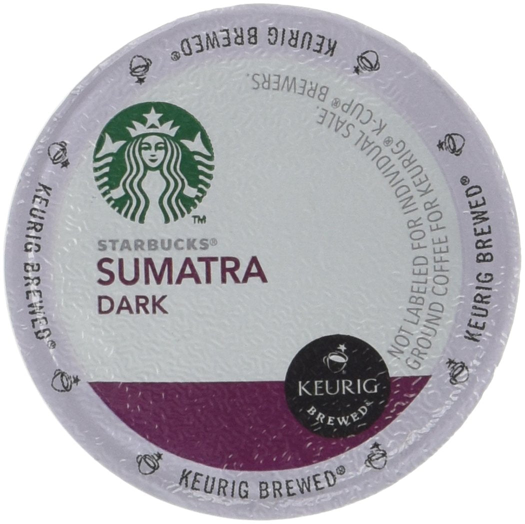 Starbucks Sumatra Dark Roast Coffee Keurig K-Cups, 16 Count