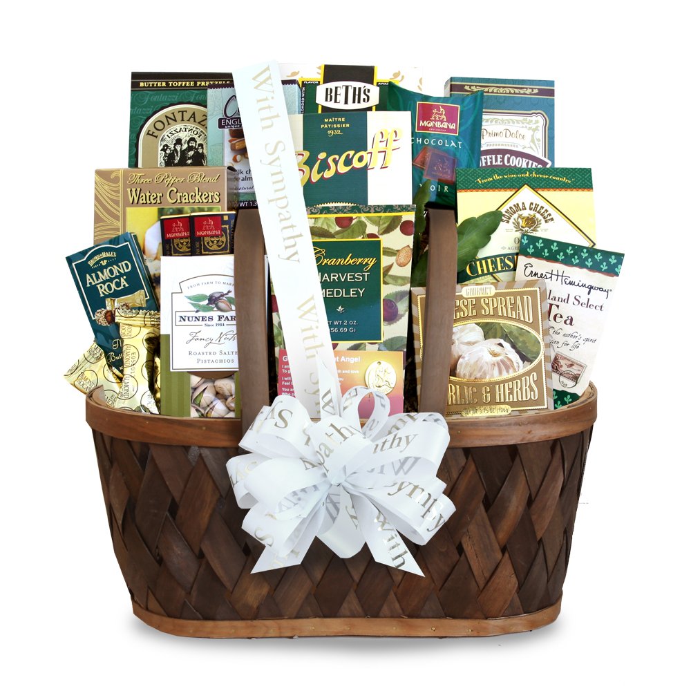 California Delicious Gift Basket, Heartfelt Thoughts Sympathy