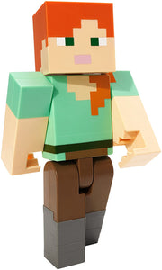 Mattel FLC72 Minecraft Alex Action Figure Large Scale, 8.5"
