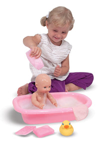 Melissa & Doug Mine to Love Baby Doll Bathtub and Accessories Set (6 pcs)