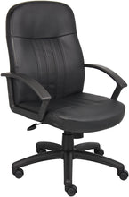 Load image into Gallery viewer, Boss Office Products Executive Leather Budged Chair in Black