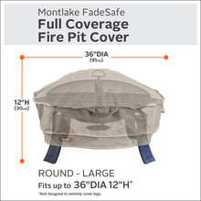 Load image into Gallery viewer, Classic Accessories Montlake Full Coverage Round Fire Pit Cover