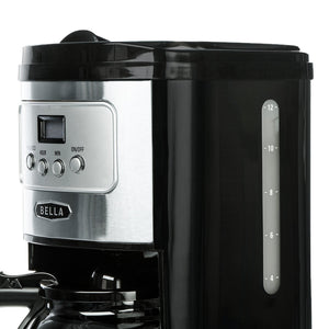 BELLA Classics 12 Cup Programmable Coffee Maker, Bold Brew Stainless and Chrome