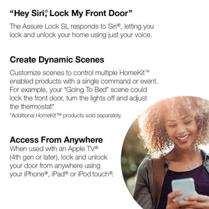 Yale Assure Lock SL - Key Free Smart Lock with Touchscreen Keypad - Works with Apple HomeKit and Siri (YRD256iM1619) in Satin Nickel