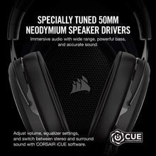 Load image into Gallery viewer, Corsair HS60 – 7.1 Virtual Surround Sound PC Gaming Headset w/USB DAC - Discord Certified Headphones – Compatible with Xbox One, PS4, and Nintendo Switch – Carbon