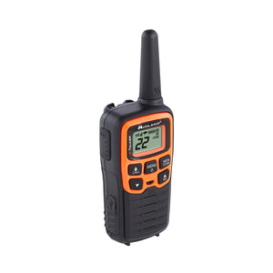 Midland - X-TALKER T51VP3, 22 Channel FRS Walkie Talkie - Up to 28 Mile Range Two-Way Radio, 38 Privacy Codes, NOAA Weather Alert (Pair Pack) (Black/Orange)
