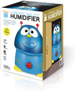 Crane USA Filter-Free Cool Mist Humidifiers for Kids, Blue Monster