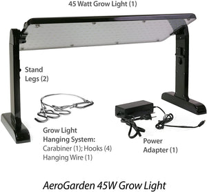 AeroGarden 45w LED Grow Light Panel, Black