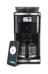 Smarter SMCOF01-US 12 Cup WiFi Coffee Maker Black/Silver