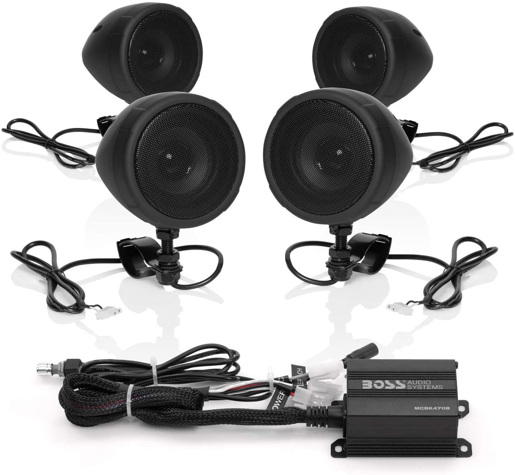 2x 3 Motorcycle Stereo Wireless Bluetooth Speaker Audio System