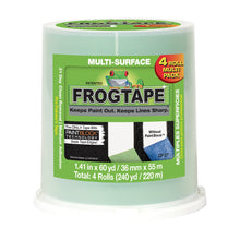 Load image into Gallery viewer, FrogTape Multi-Surface Painter&#39;s Tape, Green, 1.41 Inches x 60 Yards, 4 Roll Pack (240660)