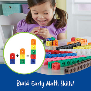 Learning Resources MathLink Cubes, Homeschool, Educational Counting Toy, Math Blocks, Linking Cubes, Early Math Skills, Math Cubes Manipulatives, Set of 100 Cubes, Easter Gifts for Kids, Ages 5+