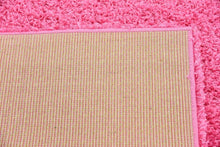 Load image into Gallery viewer, Unique Loom Solo Solid Shag Collection Modern Plush Taffy Pink Runner Rug (3&#39; x 10&#39;)
