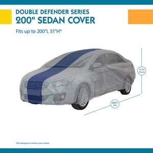 Duck Covers Double Defender Car Cover for Sedans up to 16' 8"