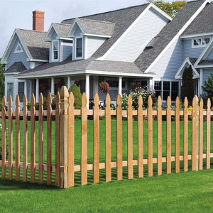 Outdoor Essentials Western Red Cedar French Gothic Fence Picket Bundle, 13-Pack