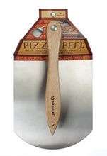 Load image into Gallery viewer, Pizzacraft Pizza Peel With Folding Wood Handle For Easy Storage (Stainless Steel) - PC0200
