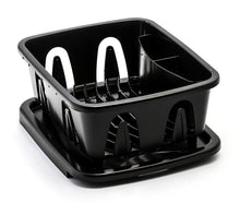 Load image into Gallery viewer, Camco Durable Mini Dish Drainer Rack and Tray Perfect for RV Sinks, Marine Sinks, and Compact Kitchen Sinks- Black (43512)