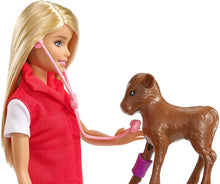 Load image into Gallery viewer, Barbie GCK86 Sweet Orchard Farm Blonde Doll and Playset with 7 Animals
