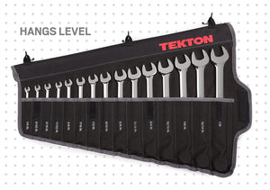 TEKTON Combination Wrench Set with Roll-up Storage Pouch, Inch, 1/4-Inch - 1-Inch, 15-Piece | WRN03293