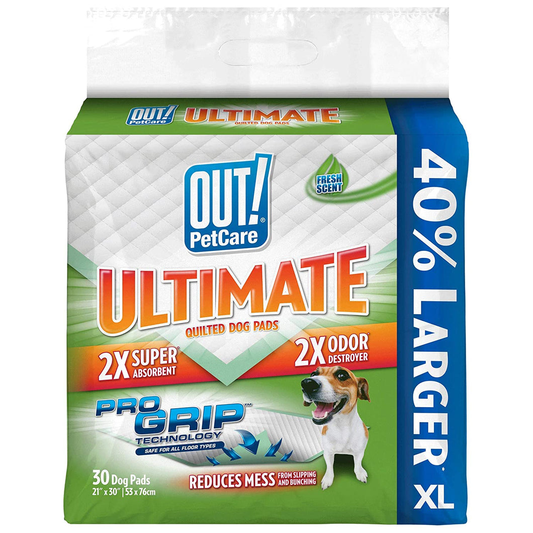 OUT! Ultimate Pro-Grip XL Dog Pads, 21 x 30, 30 pads