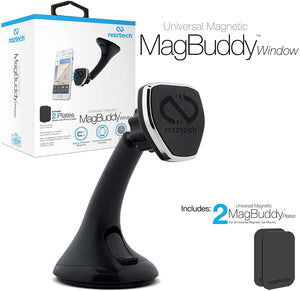 Naztech MagBuddy Car Windshield Phone Mount [Hands Free] Compatible for iPhone 12/SE/11/Pro/Pro Max, Galaxy S20/S10/S9, Note 20 5G/10/9, Pixel + More