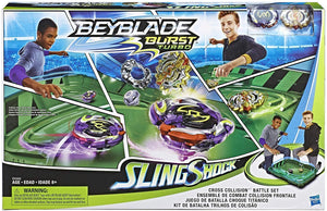 BEYBLADE Burst Turbo Slingshock Cross Collision Battle Set -- Complete Set with Burst Beystadium