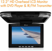 Load image into Gallery viewer, XO Vision GX2156B 12.2-Inch Wide Screen Overhead Monitor with Built-in DVD Player and HDMI Input (Black)