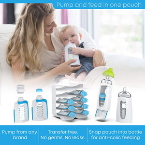 Kiinde Twist Universal Direct-Pump Feeding System Starter Kit for Leak-Free and Transfer-Free Breastmilk Collection, Freezing, Heating and Feeding, New Mom Gift