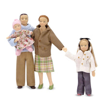 Load image into Gallery viewer, Melissa &amp; Doug  4-Piece Victorian Vinyl Poseable Doll Family for Dollhouse - 1:12 Scale
