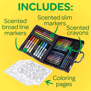 Crayola Silly Scents Mini Inspiration Art Case Coloring Set, Gift for Kids Age 3+