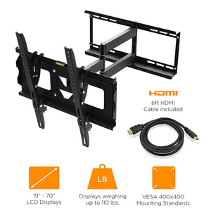 Ematic Component Wall Mount Kit with Cable Management for DVD Players, DVRs and Gaming Systems