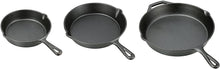 Load image into Gallery viewer, 3-Piece Cast Iron Skillet Set