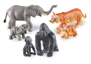 Learning Resources Jumbo Jungle Animals: Mommas and Babies, Set of 6