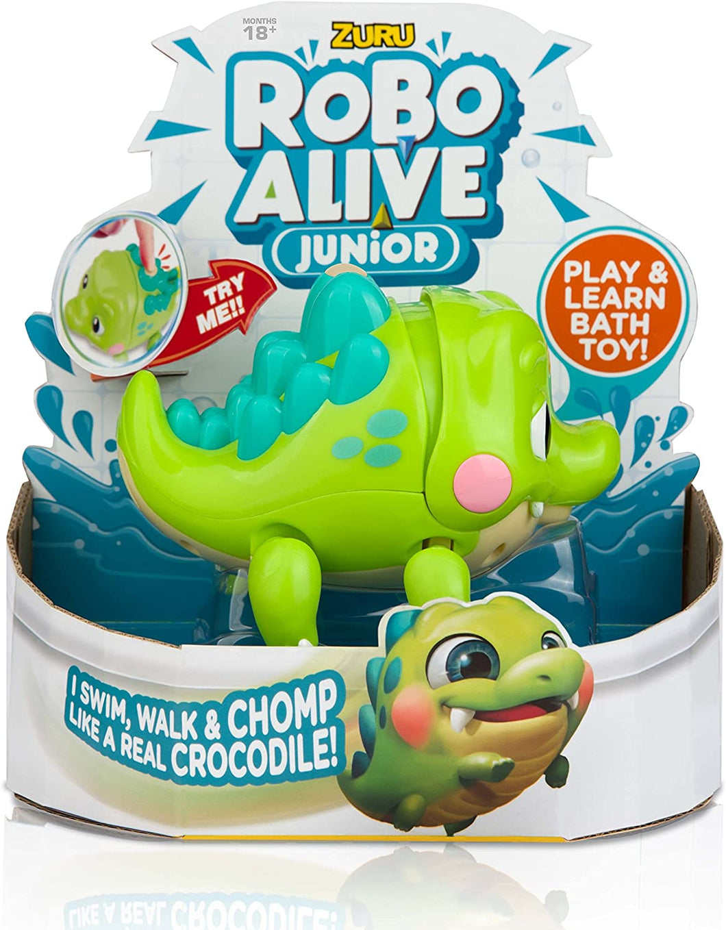 Robo Alive Junior Battery-Powered Baby Crocodile Bath Toy by ZURU