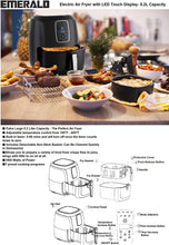 Load image into Gallery viewer, Emerald Electric Air Fryer with LED Touch Display- 5.2L Capacity (1804)