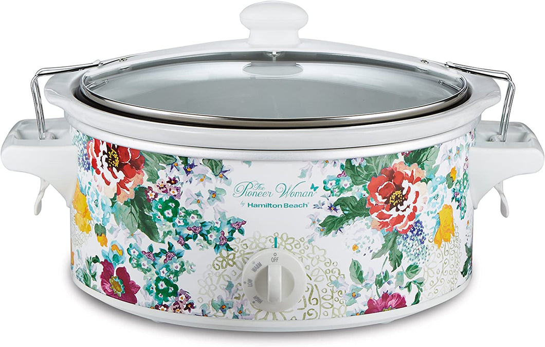 The Pioneer Woman 6 QT Country Garden Portable Slow Cooker with Sealed Lid