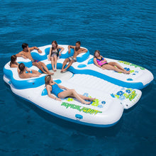 Load image into Gallery viewer, Tropical Tahiti 7-Person Floating Island with Two Suntanning Deck, Two Built-in Coolers and Eight Cup Holders