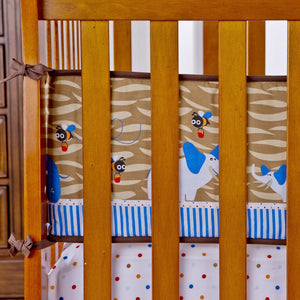 Dream On Me 3 Piece Reversible Portable Crib Set, Jungle Babies