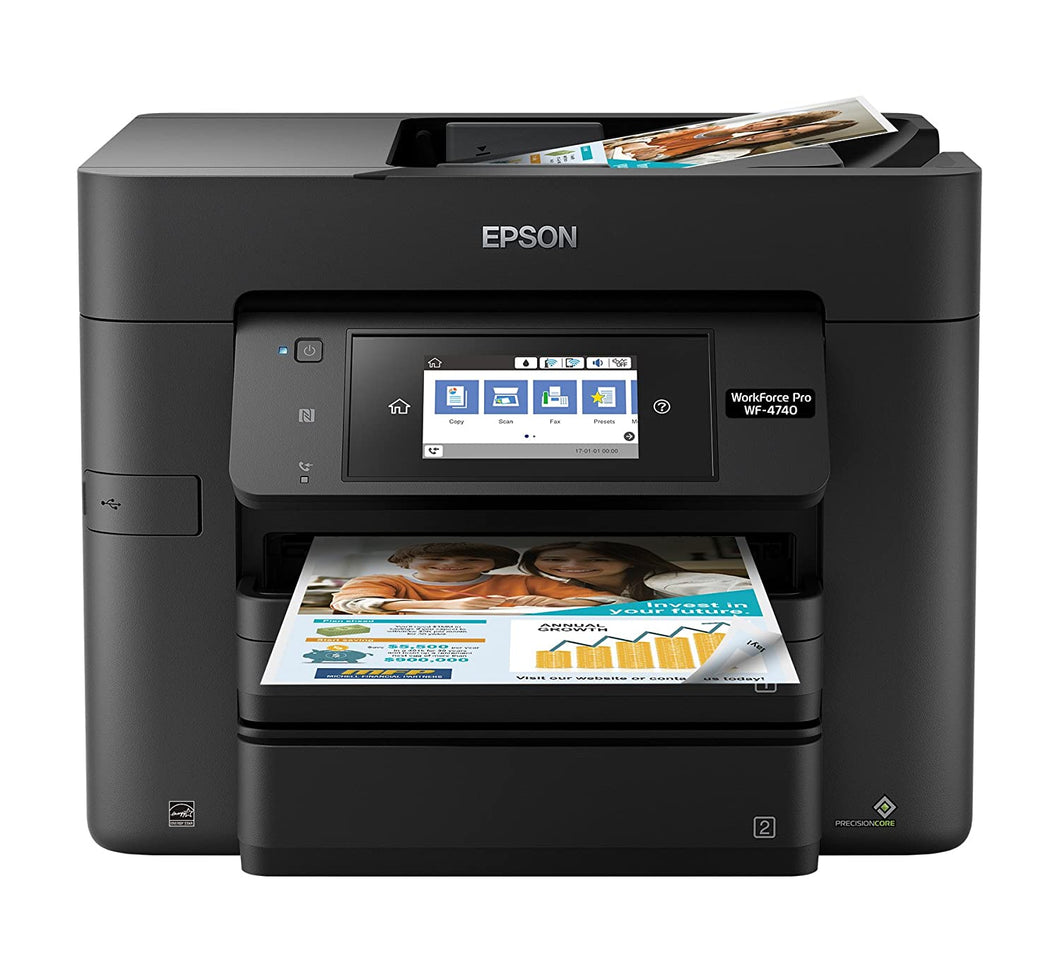 Epson Workforce Pro WF-4740 Wireless All-in-One Color Inkjet Printer, Copier, Scanner with Wi-Fi Direct, Amazon Dash Replenishment Enabled