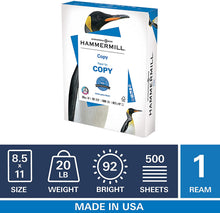Load image into Gallery viewer, Hammermill Printer Paper, 20 lb Copy Paper