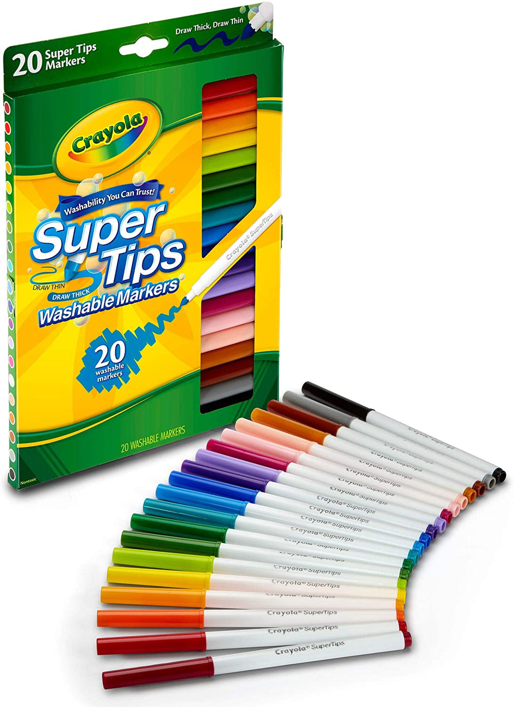 Crayola 12 Count Black Original Bulk Markers Multicolor 