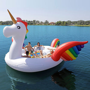 Pretty Peacock Island - Gigantic Inflatable 6-Adult Party Lake Float
