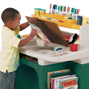 Step2 Art Master Activity Desk for Toddlers - Kids Learning Crafts Table with Chair and Storage - Multicolor