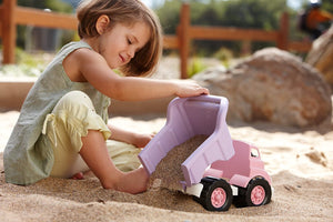 Green Toys Dump Truck in Pink Color - BPA Free, Phthalates Free Play Toys for Improving Gross Motor, Fine Motor Skills. Play Vehicles