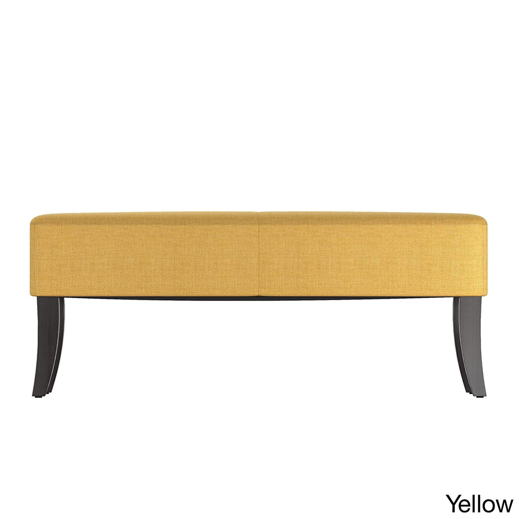 CorLiving Antonio 46-inch Upholstered Bench Yellow