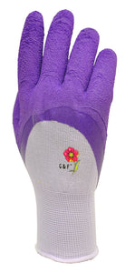 G & F 2030 Women Garden Gloves with Micro Foam Nylon Latex Coated, Texture Grip, 3 Pair Pack