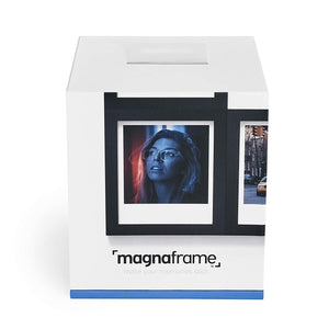 MAGNAFRAME Magnetic Picture Frame for Polaroid Instant Photos - Photo Gallery 6 Pack (Black)